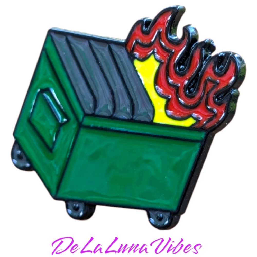 3/$12 🔥Dumpster Fire🔥 Enamel Pin -- New